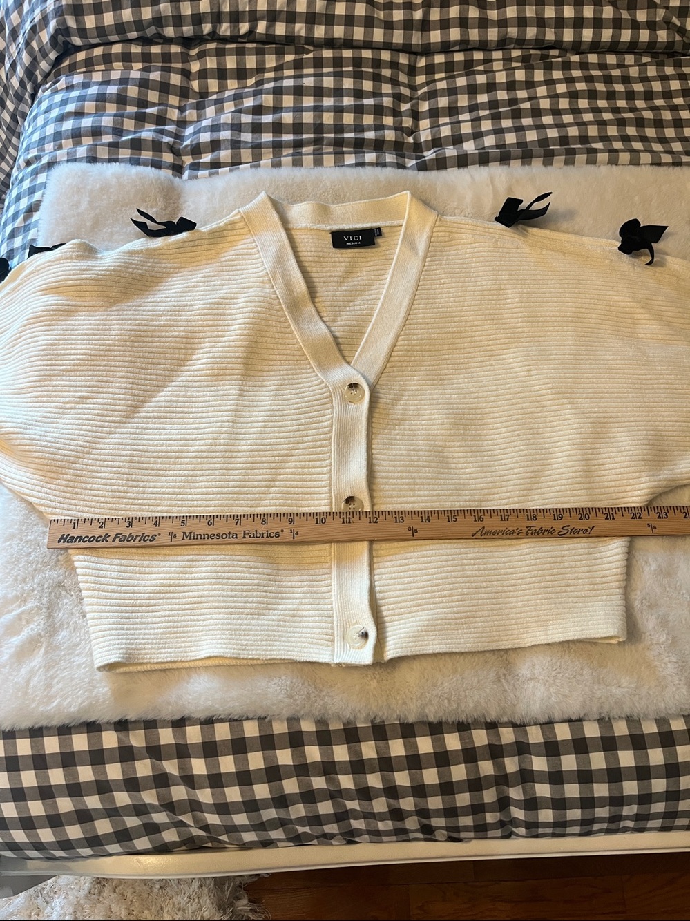 Vici Sweet Darling Bow Embellished Cardigan Sweater - Picture 12 of 16
